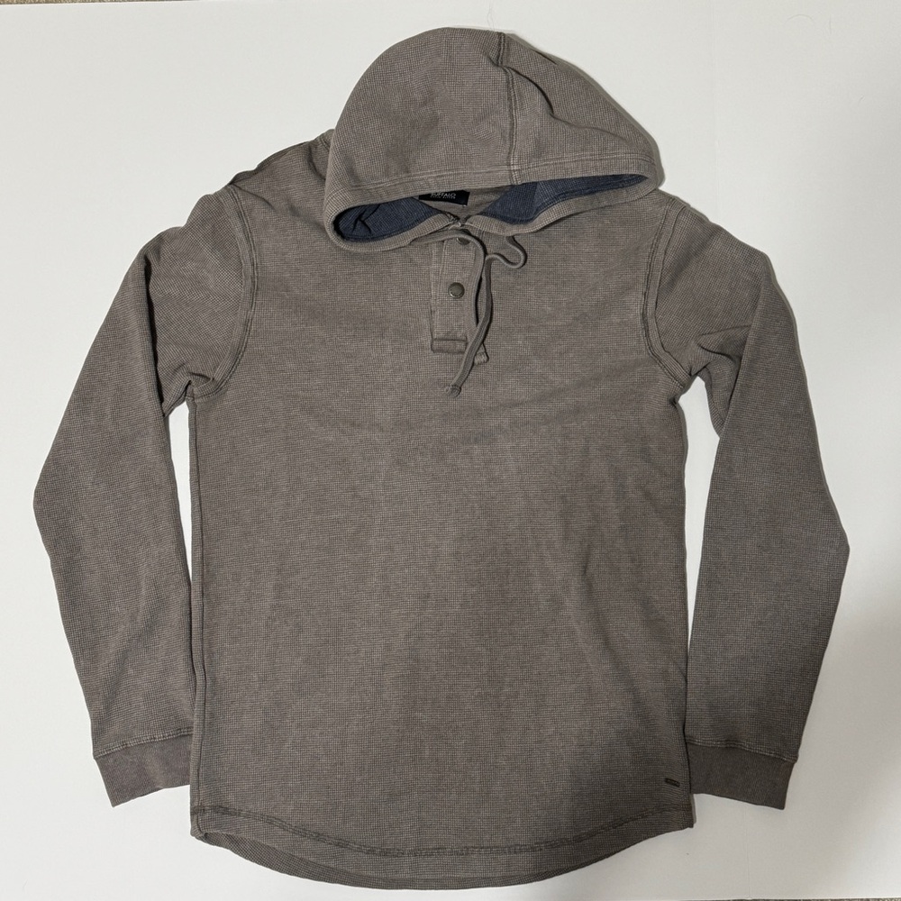 Buffalo David Bitton Gray Hooded Long Sleeve Pullover